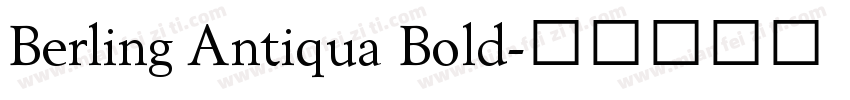 Berling Antiqua Bold字体转换